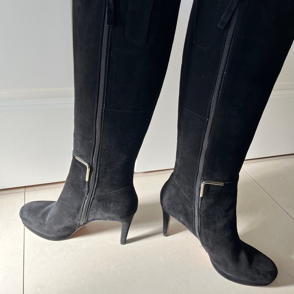 Nine West Black Knee High Suede Boots size 8.5 NEW - Picture 3 of 5